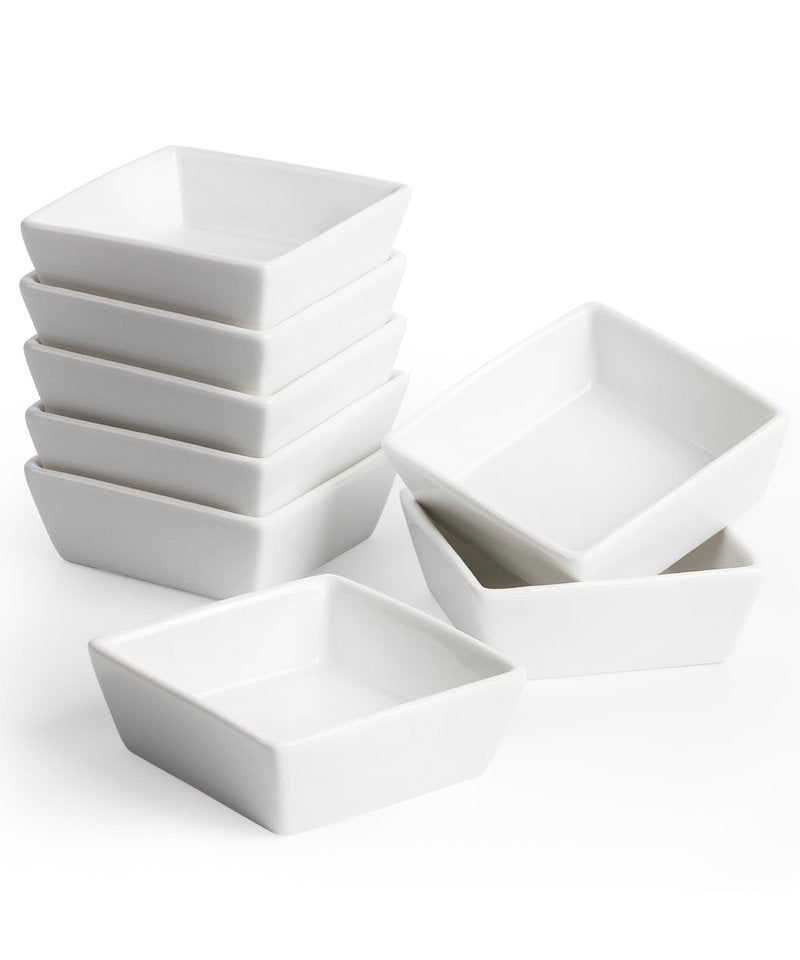 BTaT- Ramekins, Square, 4 oz, Set of 8, Oven Safe Ramekins