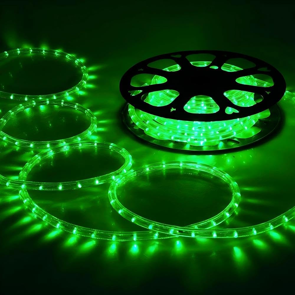 Skiennix 150ft LED Rope Lights - Waterproof, Connectable & Flexible Tube Lighting for Indoor/Outdoor Use (Green)