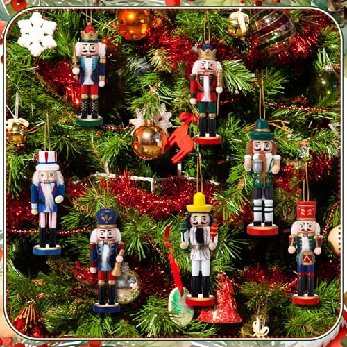 Liliful Christmas Nutcracker Ornament 18 Wooden Hanging Tree Decor,
