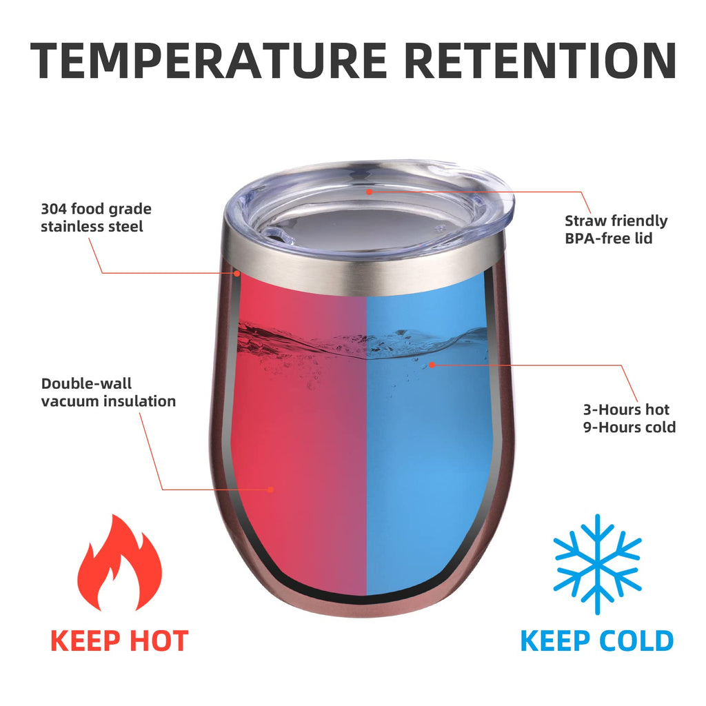 12 oz Insulated Wine Tumbler with Lid and Straw,Stainless Steel Stemless Wine Tumbler Glasses 16 Packs Double Wall Vacuum Wine Cups Tumbler Bulk for Champaign,Beer,Cocktail,Office,16 Colors