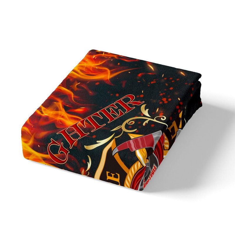 Castle Fairy Firefighter Theme Bed Sheet Queen Set Burning Flame Sheets Sets Adults Bedroom Decor Fireman Sign Microfiber Bedding Set with Flat,Fitted Sheet,2 Pillow Cases