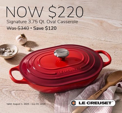 Le Creuset Enameled Cast Iron Oval Casserole - 3.75 Qt. | Durable Oyster Finish
