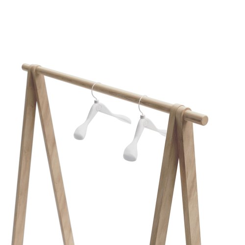 Kids Clothing Rack, Solid Wood Dress-Up Storage Organizer, Child Garment Rack with Bottom Storage Shelf for Baby & Kids Long Dresses and Costumes, Easy Assembly (Natural Beech, 38"W x 14.5"D x 44"H)
