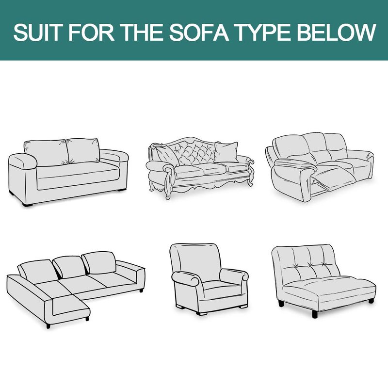 MYSKY HOME White Sofa Covers for 3 Cushion Couch Geometrical Sectional Sofa Couch Cover Living Room Sofa Throws Sofa Slipcovers for Pets, Kids (XXX-Large, 91" x 150", White)
