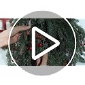 Suncalla 2 Pack 34-Inch Norfolk Artificial Christmas Pine Branches with Berries & Pinecones