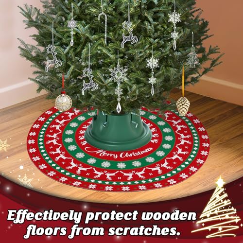 30-Inch Christmas Tree Stand Mat - Absorbent Non-Slip Floor Protector