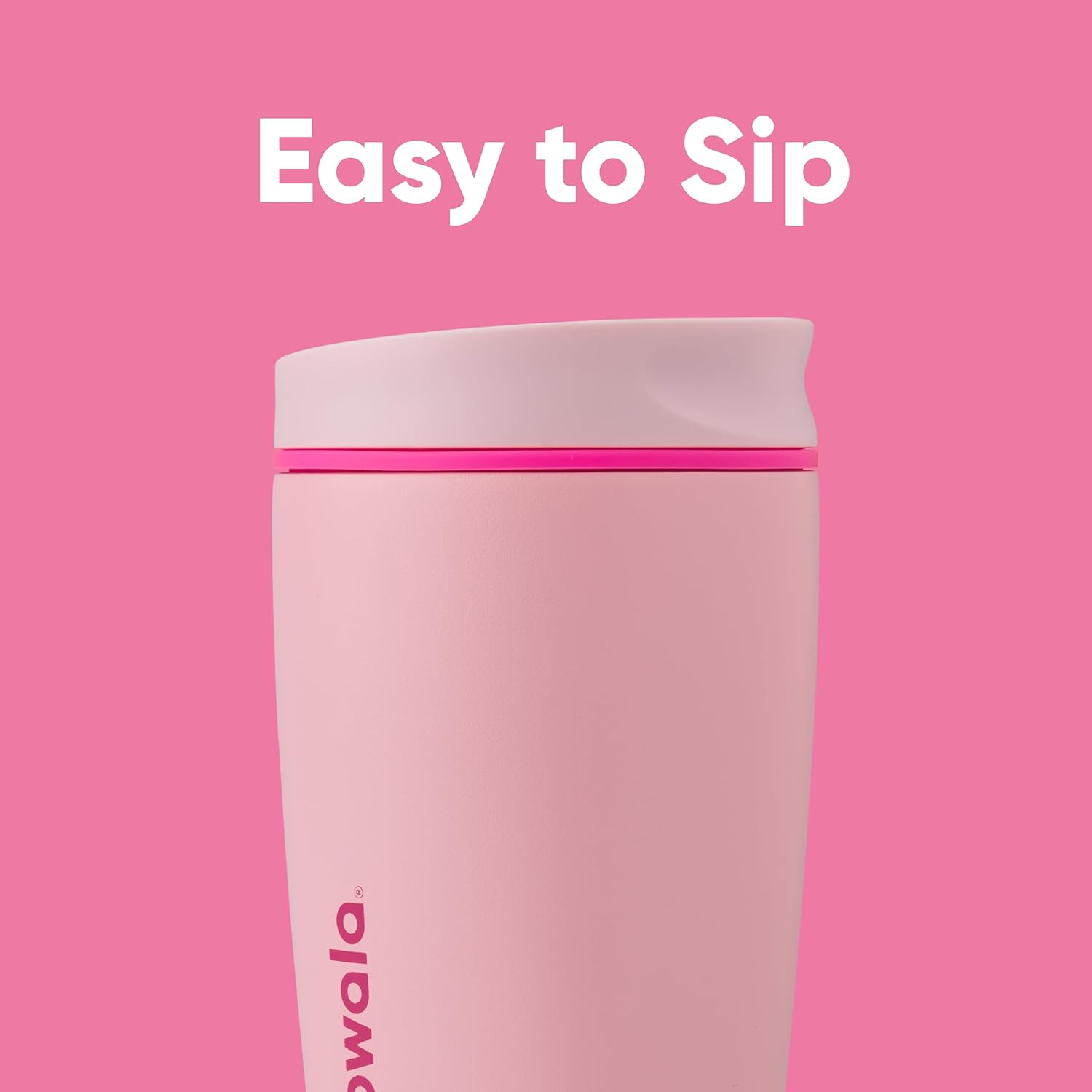 Owala SmoothSip Coffee Tumbler - Insulated Stainless Steel, BPA Free, 12 oz, Pink (Pucker Up) | Pack of 8
