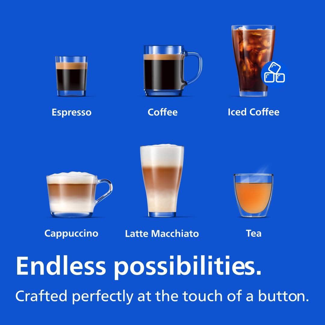 Philips 3300 Series Espresso Machine - Fully Automatic with LatteGo Milk System | 15-Bar Pressure, Glossy Black