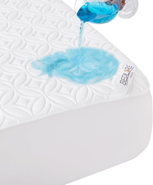 BEDLORE Waterproof Mattress Protector - Soft Breathable Full Size Pad for Deep Pocket Beds (White)