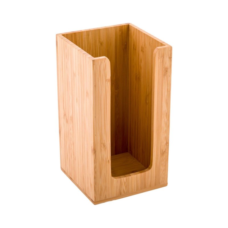 Restaurantware-4.5 x 8 Inch Coffee Cup Dispenser, 1 Countertop Cup Lid Organizer - Holds Cups/Lids/Napkins Up To 3.75 Inch in Diameter, Compact, Bamboo Cocktail Napkin Holder, For Bars or Offices,