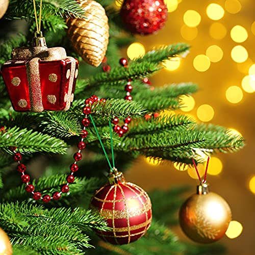 1000-Piece Precut Christmas Ornament Hanging Cords with Snap Lock