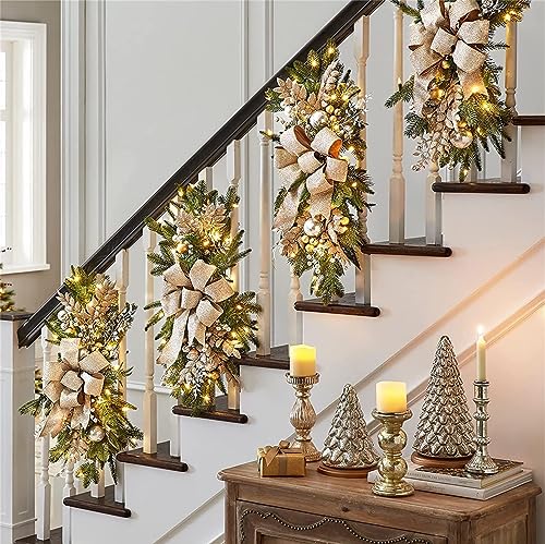 Maelstrom 23.6-inch Prelit Christmas Swag with Lights and Decorations