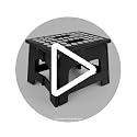 Foldable Step Stool for Adults - 8-Inch Lightweight Collapsible Stool