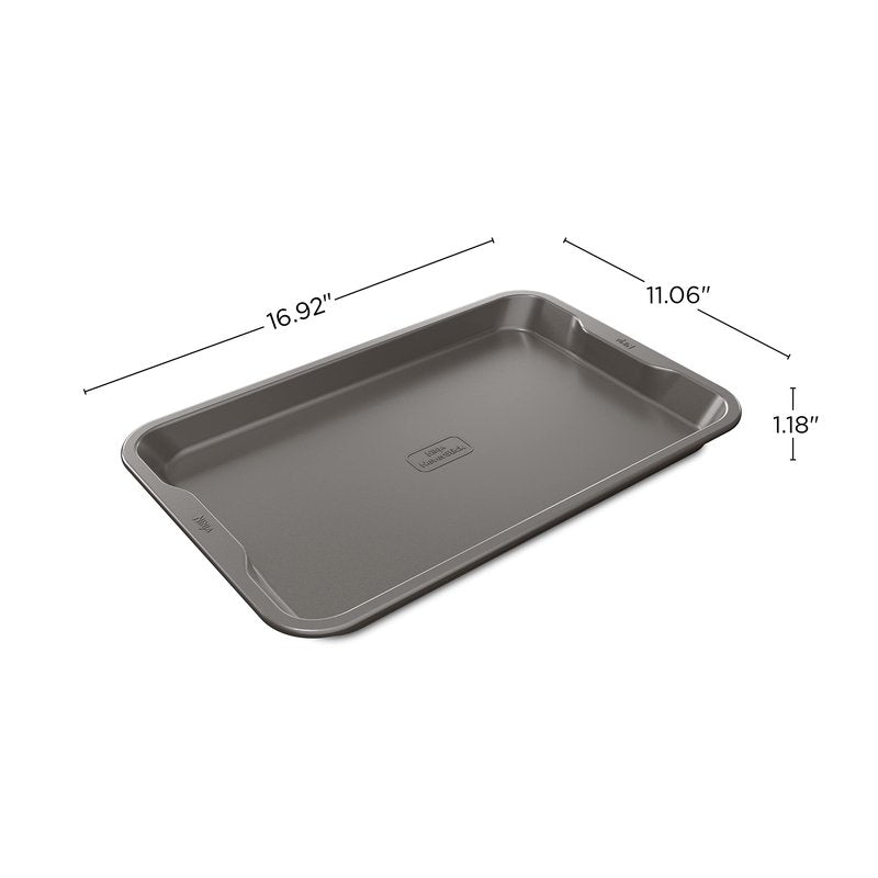Ninja B30015 Foodi NeverStick Premium 10 inch x 15 inch Baking Sheet, Nonstick, Oven Safe up to 500⁰F, Dishwasher Safe, Grey
