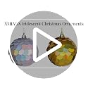 XMIAOX Lunara Silver 3.15 Inch Iridescent Paillettes Christmas Ornament - 4 Pack