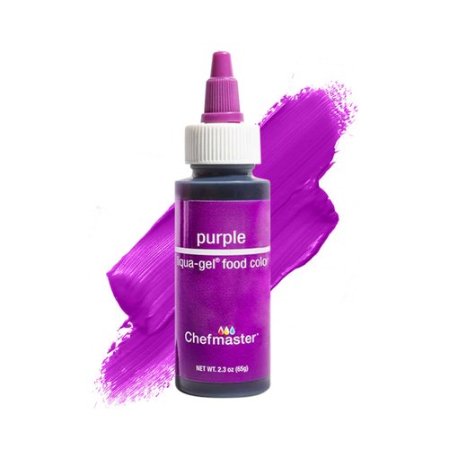 Chefmaster Purple Liqua-Gel® Food Coloring - Vibrant, Fade-Resistant Dye for Icing & Fondant | 2.3 oz