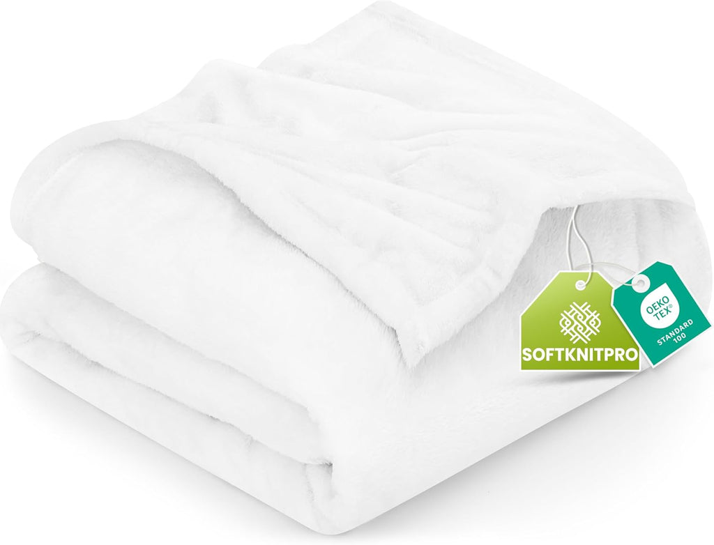 Utopia Bedding Fleece Blanket - Ultra Soft King Size White (90x102 Inches) | Cozy All-Season Microfiber Decor