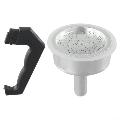 Espresso Coffee Moka Pot Replacement Parts Set Include Handle Funnel Filter Gasket Seal (6 Cup)