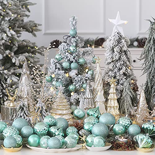 Sea Team Mint 41-Pack Christmas Ball Ornaments 2.36in (60mm) Shatterproof