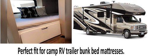 RV King Giza Cotton Bed Sheet Set - Camper Sheets for Travel Trailers - 4 Pieces, 10"-15" Deep - RV King: 72"X80" (Grey Dark)