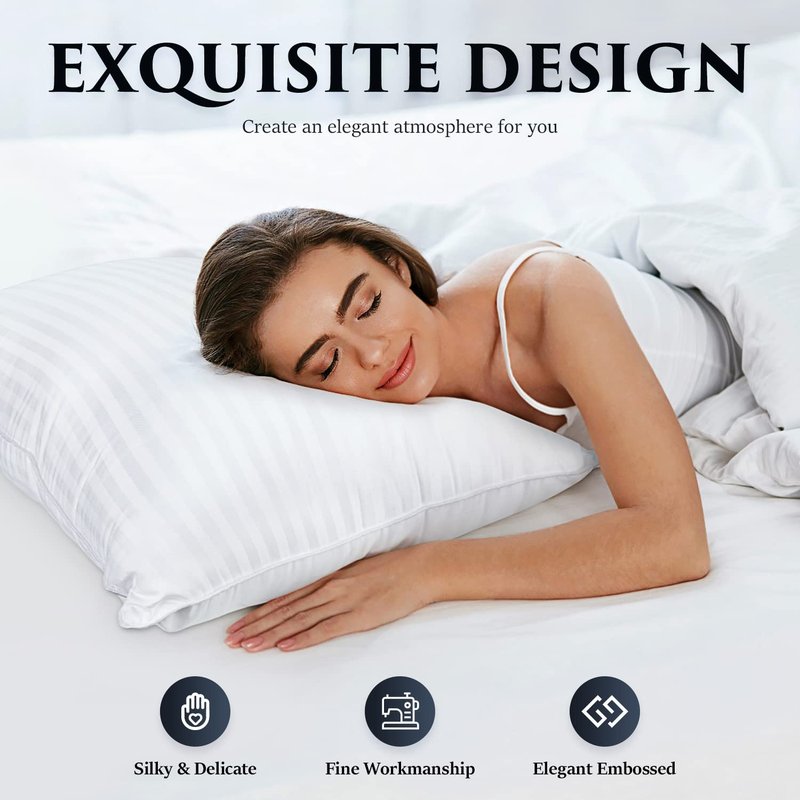 COZSINOOR GP-002 Bed-Pillows, Queen (Pack of 2), White 2 Count