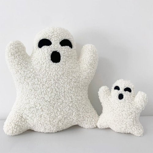 Yopcuvi Ghost Pillow - Halloween Bedding, Ghost-Shaped Throw Pillow (15.7 inches)