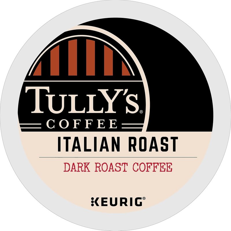 Tully's Coffee Italian Dark Roast Keurig Single-Serve K-Cup Pods, Dark Roast Coffee, 24 Count