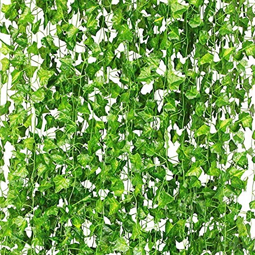 24 Pack Artificial Ivy Vines, 168ft Fake Greenery Garland for Wall Decor