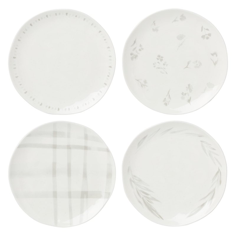 Lenox Oyster Bay 4Pc Accent Plates, 4.05, White