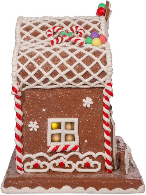 Kurt S. Adler 12.5-Inch Light-Up Nativity Gingerbread House | Battery-Operated Holiday Decor