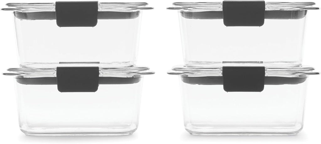 Rubbermaid Brilliance Airtight Food Storage Containers - BPA Free, Set of 4 (4.7 Cup) for Meal Prep & Leftovers