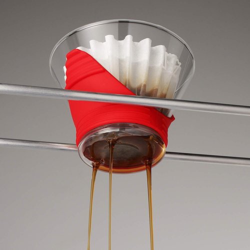 Kalita Wave Style UP Set, Size 185, 500ml Server, Red