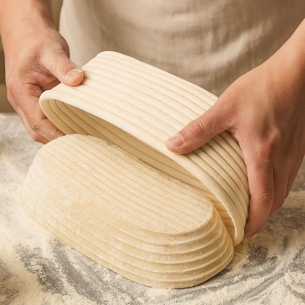 Saint Germain Bakery Premium Round Bread Banneton Basket - Ideal Brotform Proofing Basket for Beautiful Bread (10 Inch)