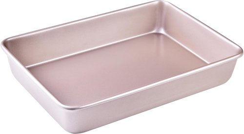 Champagne Gold Nonstick Rectangle Cake Pan - 9 x 13 Inch Deep Dish for Baking, Roasting & More