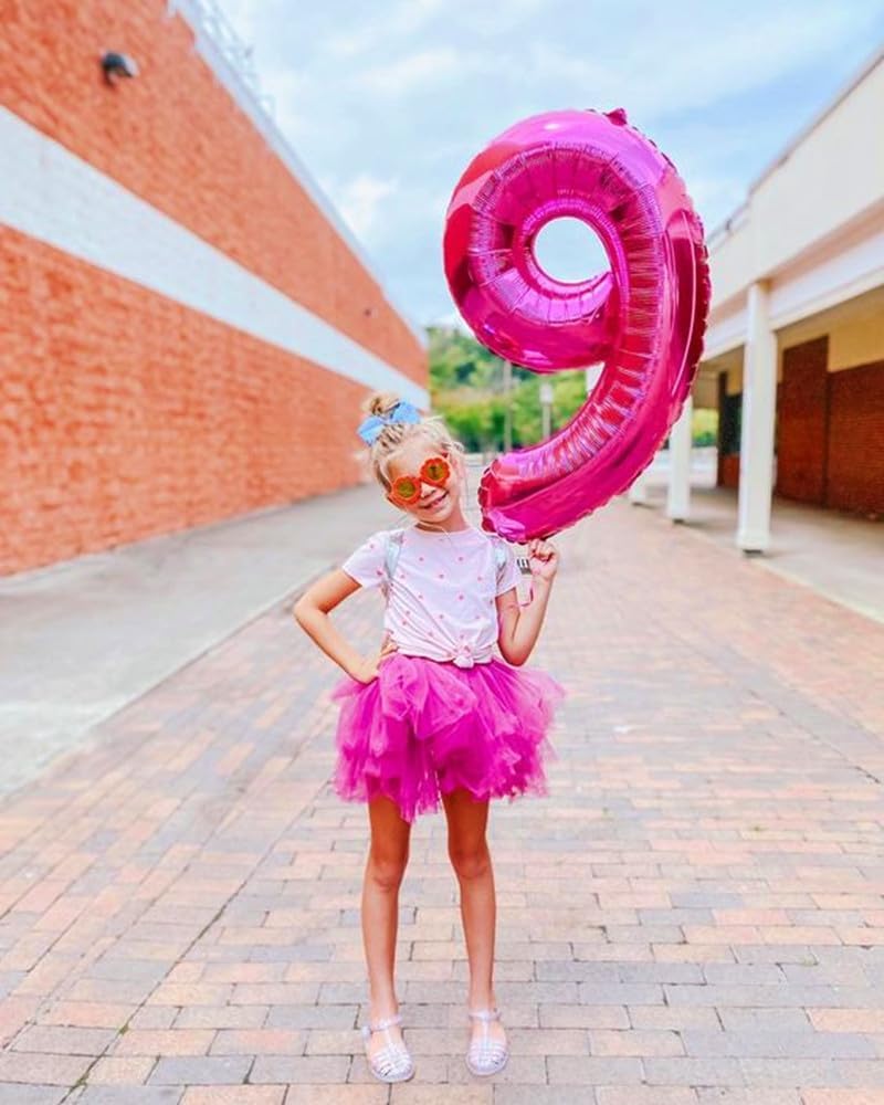 Skiennix 40-Inch Number 6 Balloon - Hot Pink Birthday Decoration for Boys & Girls