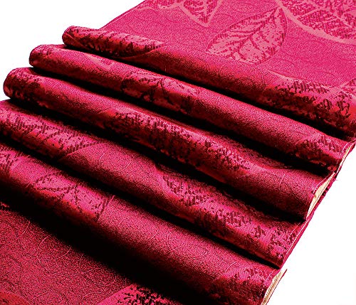 OLYPHAN Red & Burgundy Christmas Table Runner 13 x 108 Inches Holiday Decor