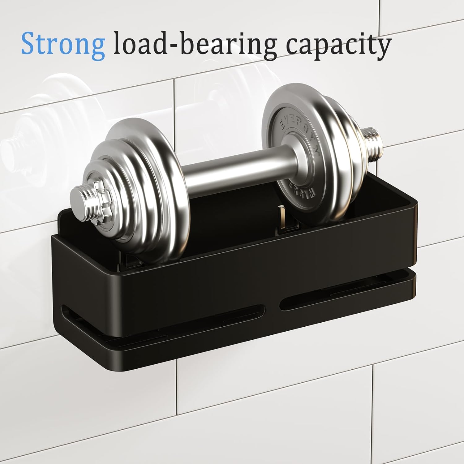 Regine Switzerland Shower Caddy - Heavy-Duty No-Drill Bathroom Organizer | 2-Pack Black Metal Storage Shelf