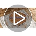 47-Inch Round Farmhouse Dining Table for 4, Rustic Black Kitchen Table
