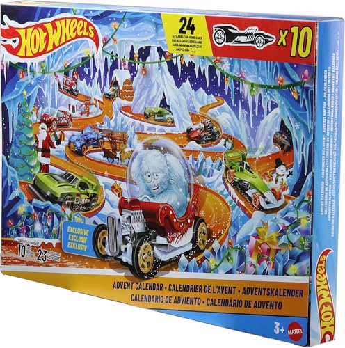 Hot Wheels 2026 Advent Calendar Toy Cars & Winter Playset