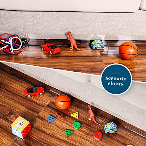 8-Pack Clear Under Sofa Blocker - Adjustable 126-Inch Couch Gap Barrier