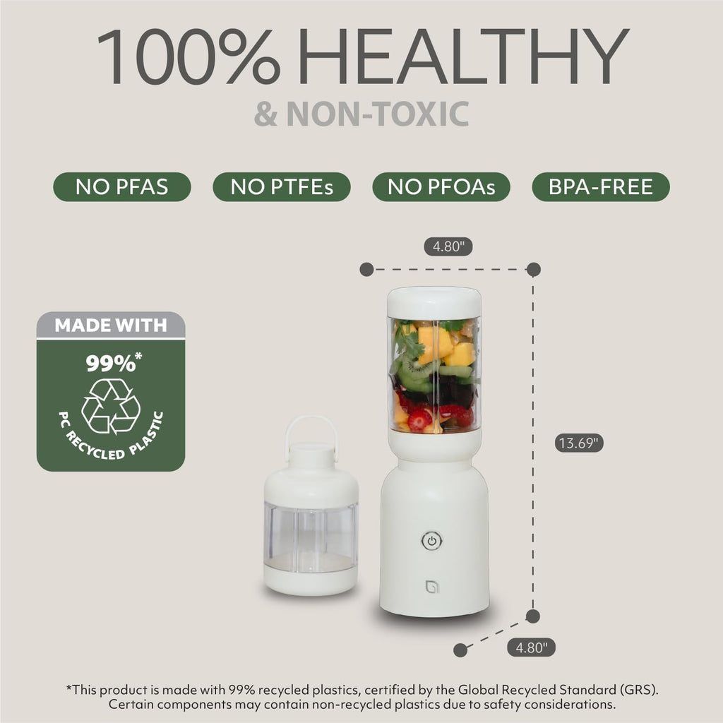 WILLOW Eco Series Warrior Blender - Compact Personal Smoothie Maker with 600W Power & 30oz Cup