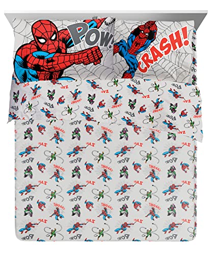 Marvel Spiderman 7-Piece Queen Bedding Set with Comforter & Sheets