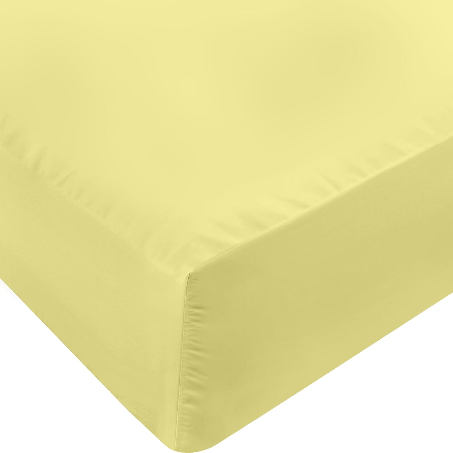 Utopia Bedding Queen Fitted Sheet - Soft Microfiber - Deep Pocket - Fade Resistant | Easy Care (Yellow)