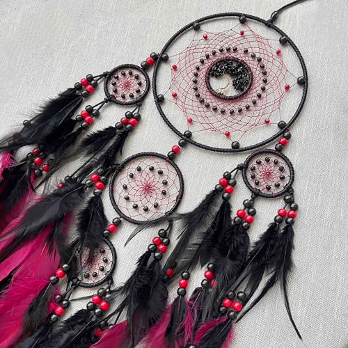 Large Tree of Life Macrame Dream Catcher - Handmade Boho Wall Hanging Decor