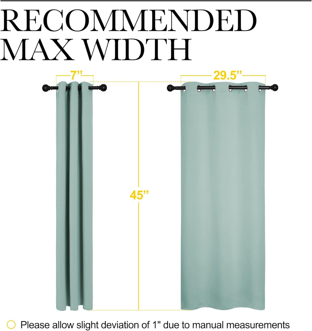 NICETOWN Aqua Blue Thermal Insulated Blackout Curtains - Room Darkening Drapes, Set of 2 (34x45 inches)