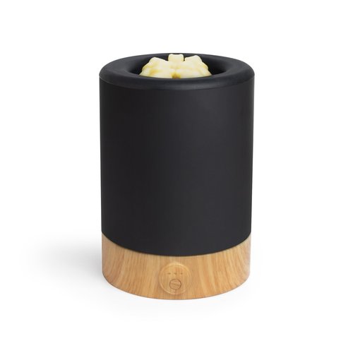 Happy Wax Black Signature Wax Melt Warmer for Scented Wax Melts, Cubes & Tarts – Electric Wax Melter with Automatic Timer and No Scrape Silicone Dish for Easy Wax Removal
