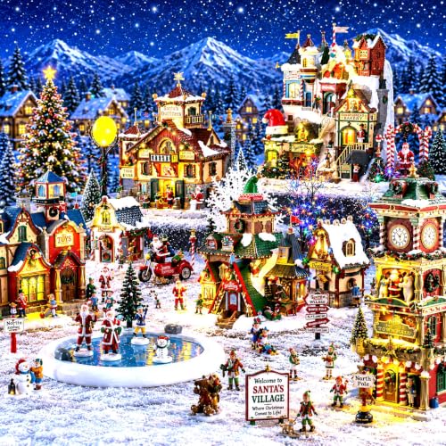 Christmas on Victoria Street Lighted Village Facade - Battery Operated