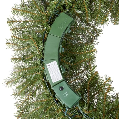 30-Inch Pre-Lit Norwood Fir Artificial Christmas Wreath - Indoor/Outdoor Holiday Decor