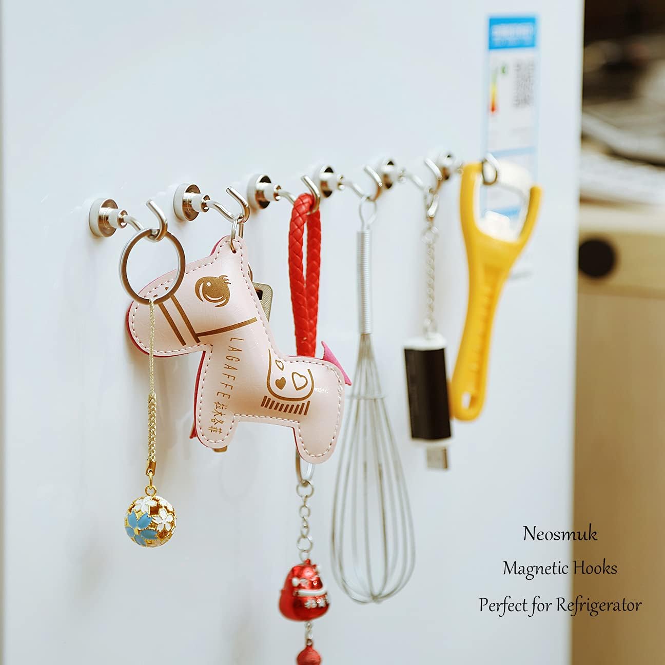Neosmuk Magnetic Hooks - Heavy Duty 30lb+ Magnetic Hooks for Cruise Cabins, Refrigerators & Grills | Essential Travel Must-Have