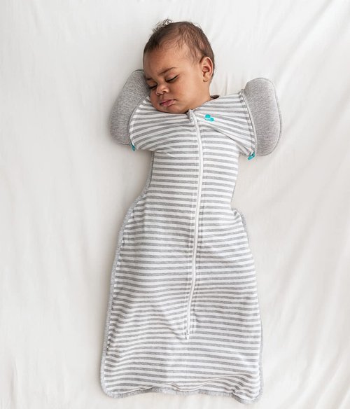 Love To Dream Swaddle Up Transition Swaddle - Zip-Off Wings for Easy Transition | 1.0 TOG, 13-19 lbs, Gray